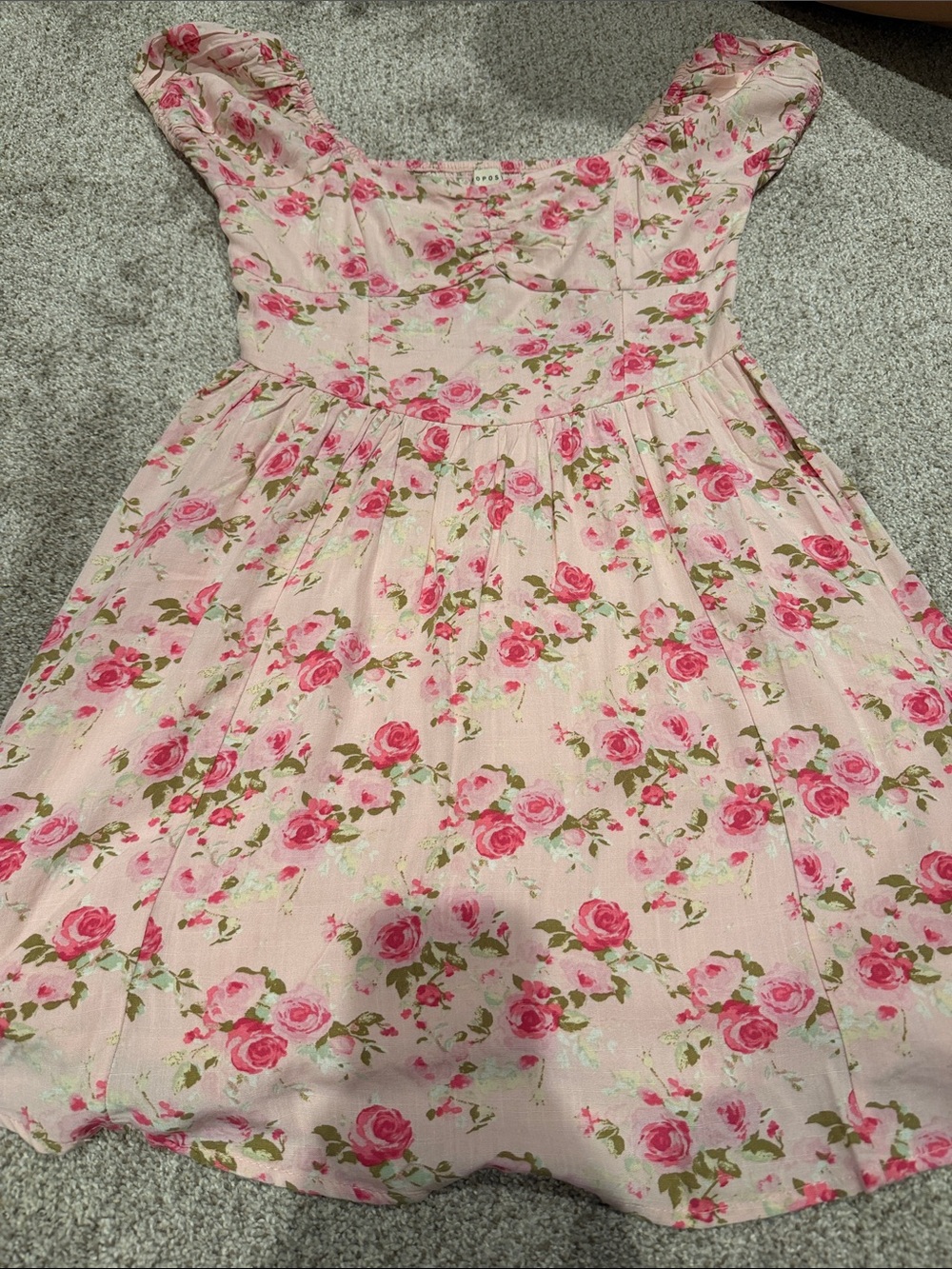Aeropostale Pink Floral Midi Dress